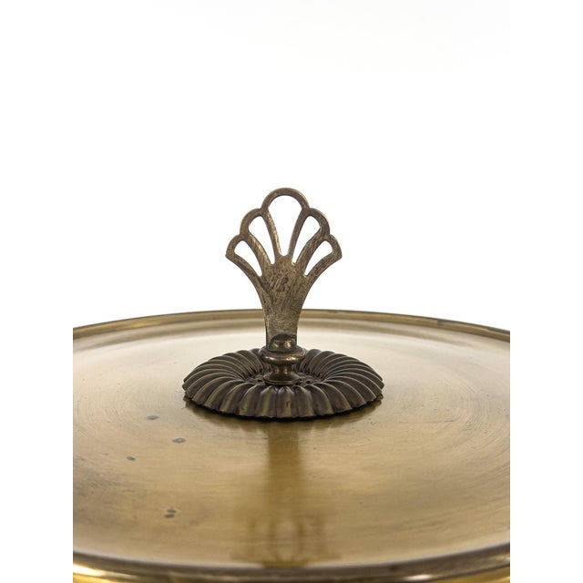 1950s Monumental Table Lamp in Brushed Brass and Mahogany by Harald Notini for Böhlmarks, 1950 For Sale - Image 5 of 13