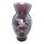 Vintage American Silvered Ruby Red Glass Floral Vase For Sale