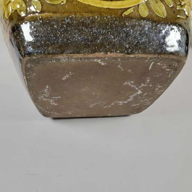 Large Chinese Bird and Flower Planter Flower Pot Storage Jar For Sale - Image 9 of 9