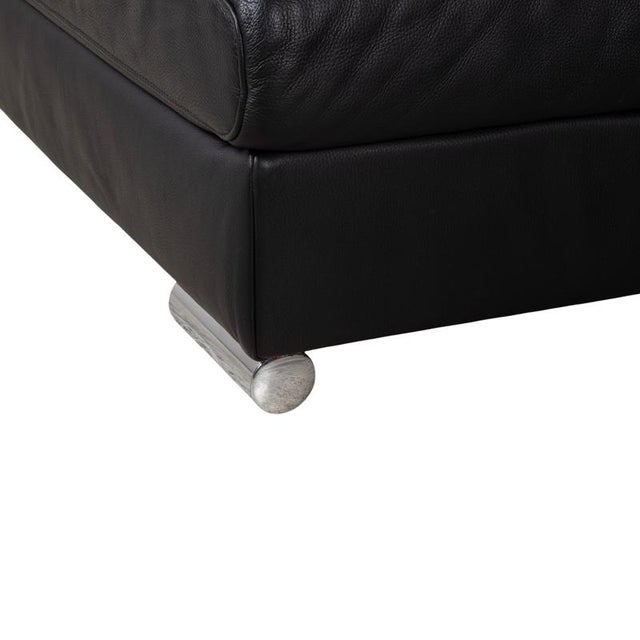 Animal Skin Loft Leather Corner Sofa in Black by Ewald Schillig For Sale - Image 7 of 18