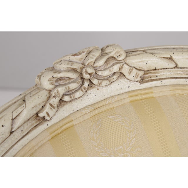 White Pair of Henredon Louis XVI Fauteuil Armchairs For Sale - Image 8 of 18