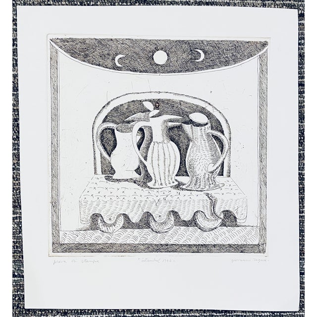 1974 Giovanni Ragusa Istanbul Etching For Sale - Image 4 of 4