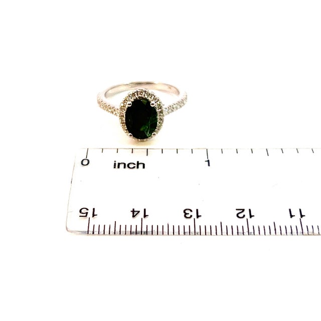 Natural Emerald Diamond Ring 6.5 14k White Gold 9.31 TCW Certified For Sale - Image 12 of 13