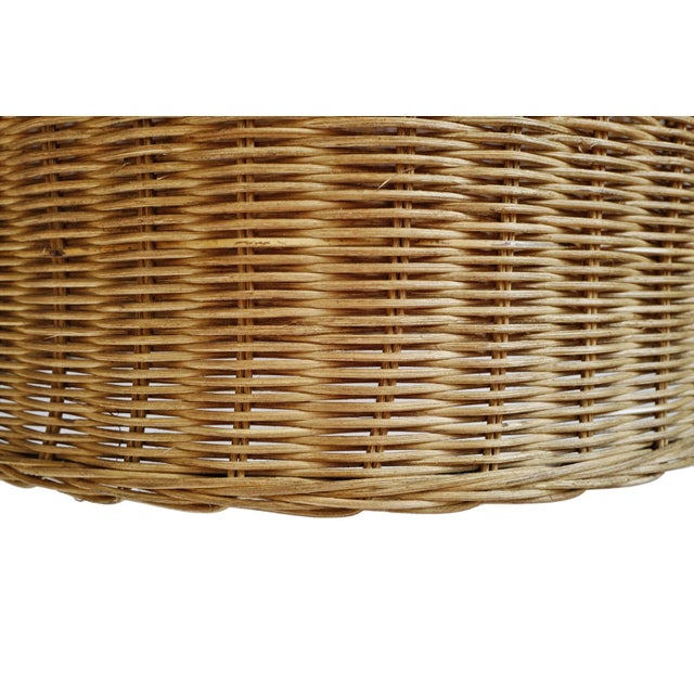 2020s Tea Stain Wicker Dome Pendant Light X-Large For Sale - Image 5 of 7