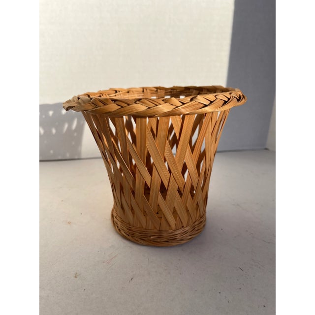 Traditional Woven Rattan Cachepot For Sale - Image 3 of 6
