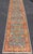 Turkish Angora Oushak Runner With Denim Blue Field and Rust Motifs For Sale - Image 11 of 13