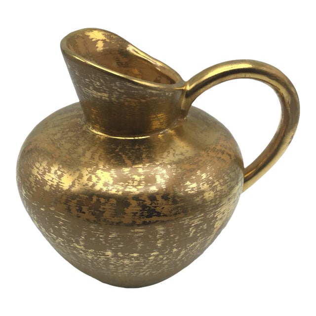 Stangl Granada Gold Ceramic Art Pottery Pitcher For Sale