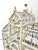 Off-white Vintage French-Style Wood & Wire Architectural Birdcage With Chippy White Finish For Sale - Image 8 of 8