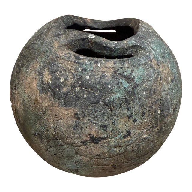 Antique Bronze Ikebana Vase Japan For Sale