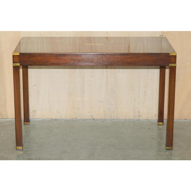 Fine Hardwood Kennedy Military Campaign Writing Table from Harrods London For Sale - Image 3 of 18