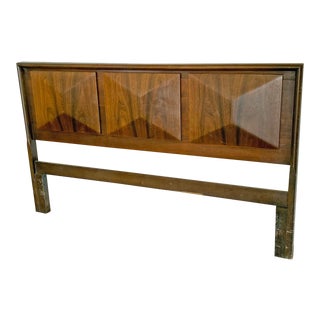 United Furniture Diamond Front Queen Headboard, Walnut For Sale