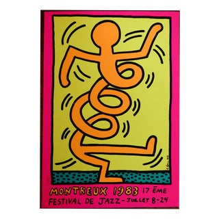 Keith Haring, Montreux Jazz Festival (orange), 1983, Serigraph For Sale