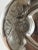 Antique, art nouveau, Austrian, cast pewter, oval meat serving Platter with hunting Dog in high relief in the center and...