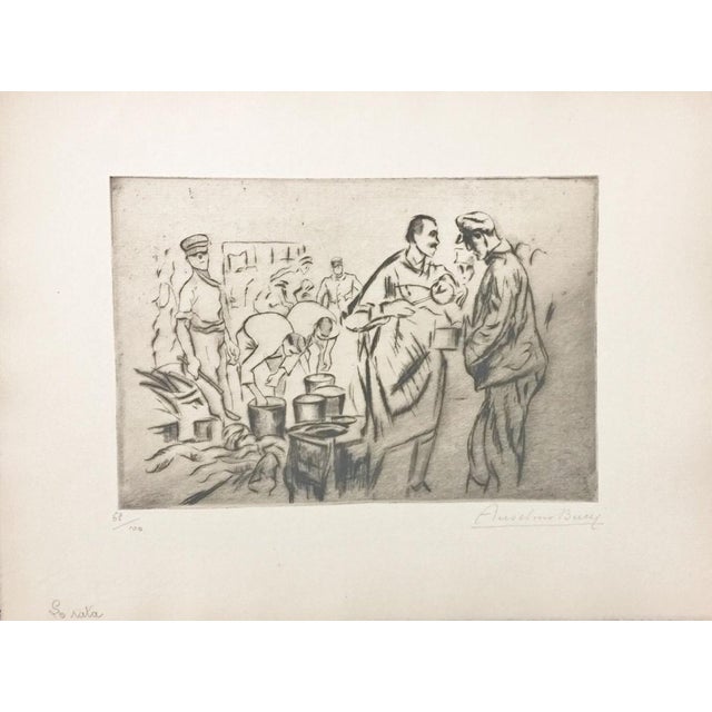 Le rata - Original Etching by Anselmo Bucci - 1917 1917 For Sale