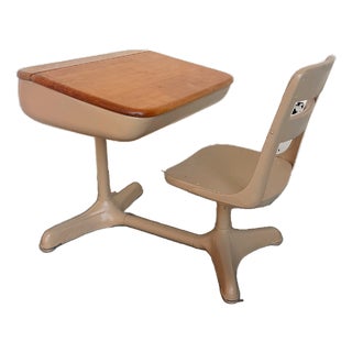 1940's American Seating Co. School Desk and Chair For Sale