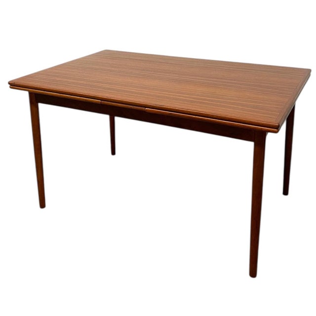 1960s Vintage Danish Mid-Century Modern Extendable Dining Table With Slide-Out Leaves For Sale - Image 5 of 13