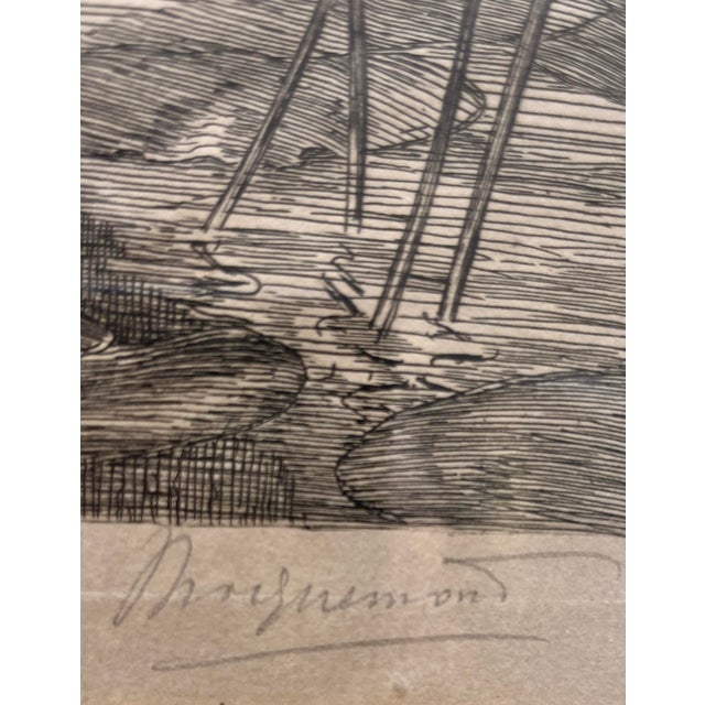 An exceptional, investment-grade 19th-century French fine art print by renowned artist Félix Bracquemond (1833–1914). This...