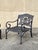 Cast Aluminum Mediterranean Tuscan Scrolling Garden Patio Club Chairs - A Pair For Sale - Image 9 of 12