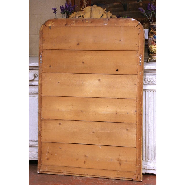 Gold 19th Century French Louis Philippe Giltwood Mantel Mirror With Carved Crest For Sale - Image 8 of 8