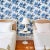 Schumacher Sample - Schumacher Valentina Floral Wallpaper in Blues For Sale - Image 4 of 5