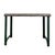 Built to withstand heavy-duty use, this industrial metal table features a raw steel tabletop with an authentic, naturally...