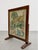 American Antique Needlepoint Fires Screen With Cottage Garden Scene, Wood Framed Hearth Screen, C. 1920s–1940s For Sale - Image 3 of 11