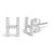 Expertly crafted to symbolize individuality and grace, this exquisite "H" initial stud earring is fashioned from radiant...