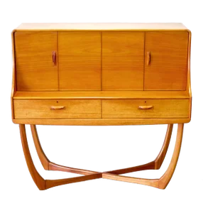 Beithcraft "Symphony" Tall Sideboard / Liquor Cabinet Designed by Val Rossi