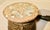 Antique cast Iron mortar and cast iron pestle for grinding powders from grains or herbs. Surface design is simple: floral...