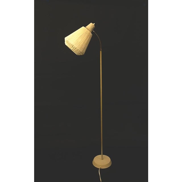 Mid-Century Modern Scandinavian Floor Lamp with Thread Shade attributed to Boréns, 1950s For Sale - Image 3 of 18