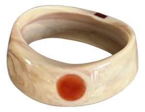 Vintage Monet Directives Bangle Bracelet Carved Resin or Horn Look