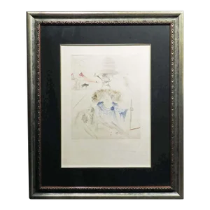 Salvador Dali "Le Vieil Hippie" The Hippies Etching
