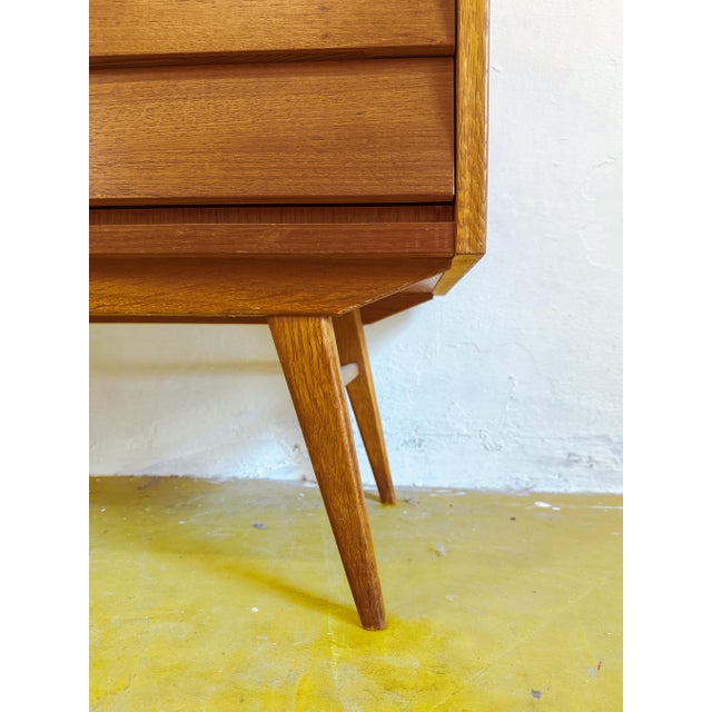 Wood Swedish Bookcase with Secretaire, 1950s For Sale - Image 7 of 11