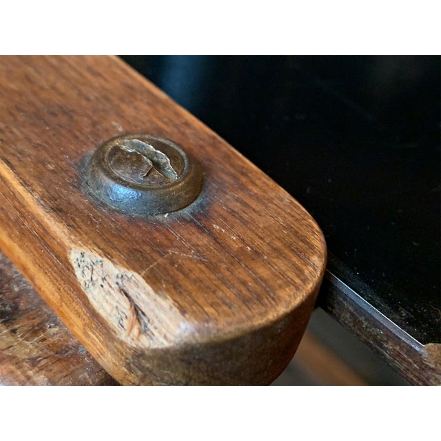 1940s Campaign-Style Collapsible Walnut End Tables - A Pair For Sale - Image 16 of 18