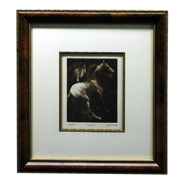 Vintage GH Rothe "Herd Hand" Signed Original Mezzotint For Sale