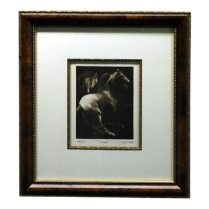 Vintage GH Rothe "Herd Hand" Signed Original Mezzotint
