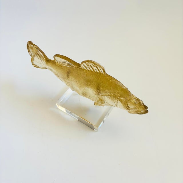 Postmodern Vintage Acrylic Fish Sculpture For Sale - Image 3 of 11