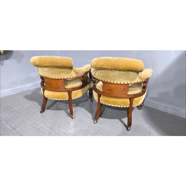 Antique Victorian Tub Chairs, 1880, Set of 2 For Sale - Image 6 of 12