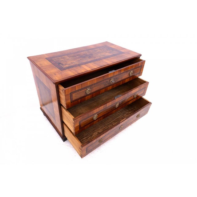 Wood Antique Neo-Classical Chest of Drawers, Germany, 1840 For Sale - Image 7 of 16