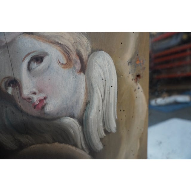 19th C Hand Painted Mirror With Angels by Mla For Sale - Image 16 of 18
