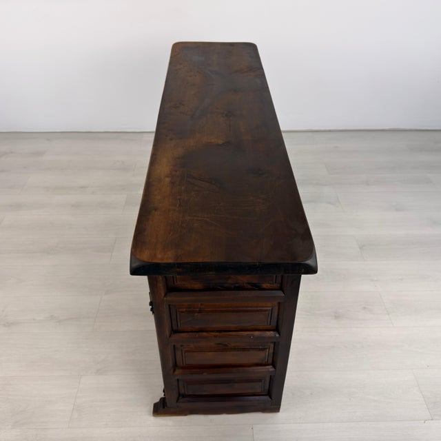 Wood Spanish Brutalist Sideboard For Sale - Image 7 of 13