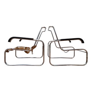 Early Bauhaus Chrome B 35 Armchairs by Marcel Breuer for Thonet, 1930s, Set of 2 For Sale