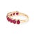 Contemporary 18k Yellow Gold Ruby Wedding Band Ring Size 6.5 For Sale - Image 3 of 12