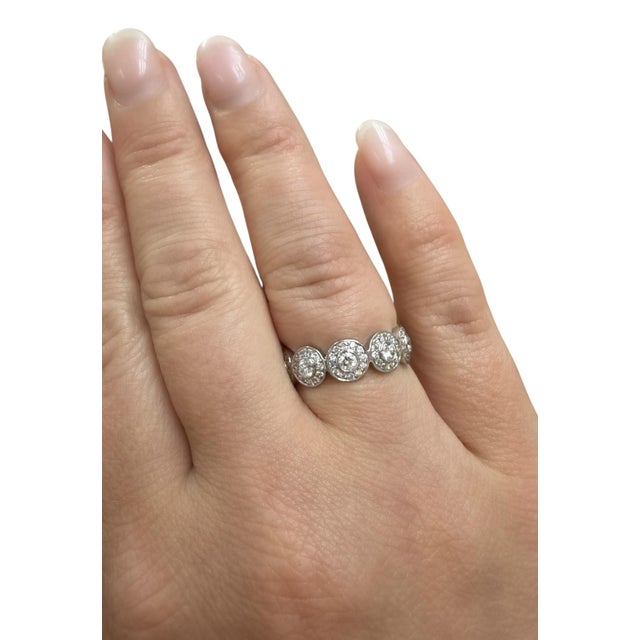 Contemporary Tiffany & Co., 2.00 Carats Round Brilliant Cut Diamond Circlet Eternity Band, Size 7 For Sale - Image 3 of 5