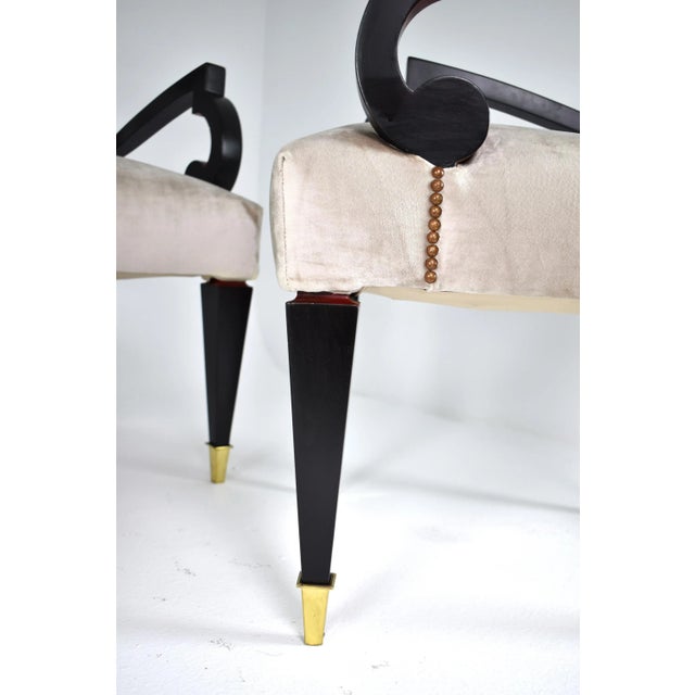 Italian Dining Armchairs (Set of 4) With Extendable Game Table, 1960s For Sale - Image 9 of 18