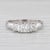 Silver 0.87ctw Princess Diamond 3-Stone Engagement Ring 14k White Gold Size 6.5 For Sale - Image 8 of 8