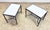Mid Century Modern Wrought Iron & Milk Glass Small Side Tables—a Pair For Sale - Image 4 of 12