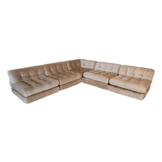 1970's Roche Bobois Mah Jong Modular Sofa by Hans Hopfer (15 Pieces) For Sale