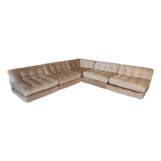 1970's Roche Bobois Mah Jong Modular Sofa by Hans Hopfer (15 Pieces) For Sale