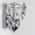 Metal Faceted Crystal and Silver Chrome Sconce attributed to Kinkeldey, Germany, 1970s For Sale - Image 7 of 14
